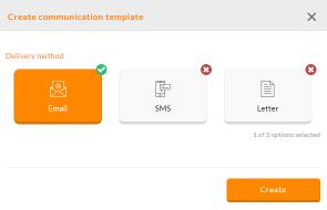 Manage templates In this section you can manage any communication templates that have been created.