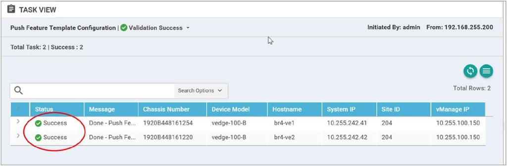 vmanage inserts the Cloud onramp for SaaS configuration into the full configuration that vmanage has stored; it then pushes the entire configuration to the selected vedge routers.