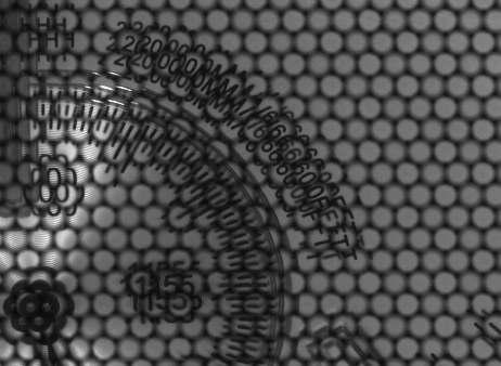 68 Figure 5.1: Detail of a raw image captured by a plenoptic 2.0 camera by Raytrix. Objects closer to the camera are visible in more microlens images.