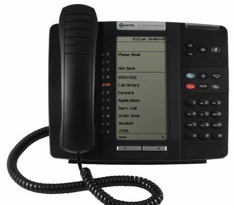Mitel 5320 Large graphics display (not backlit) 160 x 320 16 programmable, multi-function, self-labelling keys 12 fixed function keys 3 context-sensitive