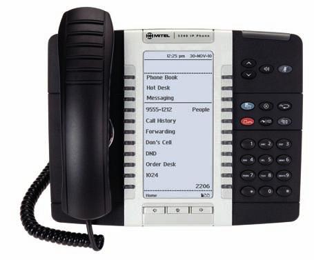 Mitel 5340e Large backlit graphics display with auto-dimming 160 x 320 48 programmable, multi-function, self-labelling keys 13