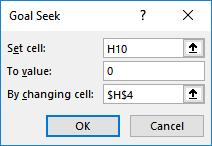 Complete the Goal Seek dialog as follows, asking for a change in the price per unit in order to break even: The difference between upping the price by 53 cents vs.
