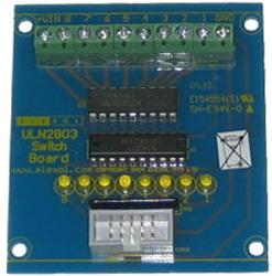 The connection between the I/O24 module and the Switch / Push Button board is via a 30 cm IDC connection cable provided with the board.