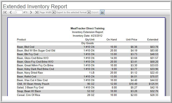 Inventory Selections 6 21 Setup The Setup column contains three sections: Matching - The worksheet to match food items and ingredients to the vendor's products Vendors - Manage vendor information and