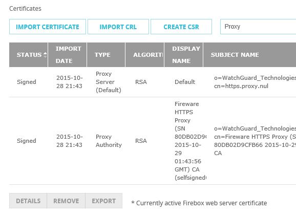 Improved Certificate Management 131 A new Display Name column is available when you view a Proxy category The default display name is comprised of