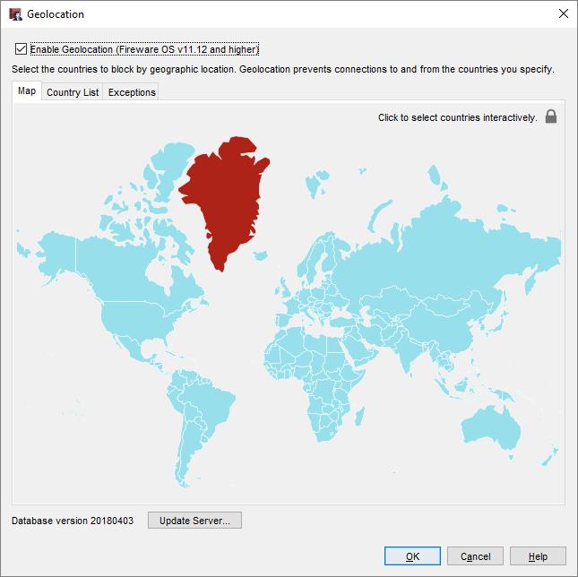 Geolocation by Policy 14 Geolocation prevents connections to and from the countries you specify When
