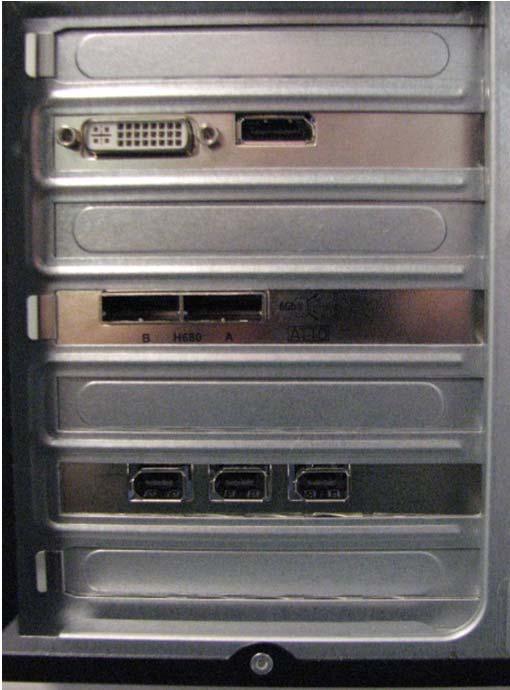 / StarTech PCI1394MP PCI 1394a 4-port controller (3 external ports, 1 internal port) which resides in slot #6.