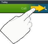 4. To end the call, tap. Call from Logs All incoming, outgoing, and missed calls are recorded in the Call log. You can place a call to numbers or contacts that display in this area. 1. Press and tap.