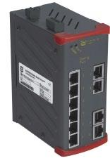 Ha-VIS mcon 3000 Ethernet Switch Ha-VIS mcon 3100-AAV 10-port Ethernet Switch for mounting onto top-hat mounting rail in control cabinets, including 2 Gigabit ports, with extended temperature range