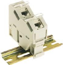 HARTING Ethernet Cabling 8-wire Distribution modules and Outlets RJ45 HARTING Cabinet Outlet RJ45, 8-poles RJ45 distribution module for environments (top-hat rail mounting) to Cat. 5 Cat.