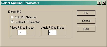 4.2 Configure The Configure button allows customization of the de-multiplexing process. 4.2.1 Select PIDs to Decode These two edit boxes allow you to enter a specific Transport Video PID and a specific Transport Audio PID for you to extract from the multiplexed transport stream.