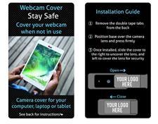 Wecam cover # WCC1 250 500 1000 2500 5000 SPECS $2.38 $2.28 $2.17 $2.05 $1.93 Protect your privacy by covering your Simply slide cover when not using your webcam to protect your privacy!