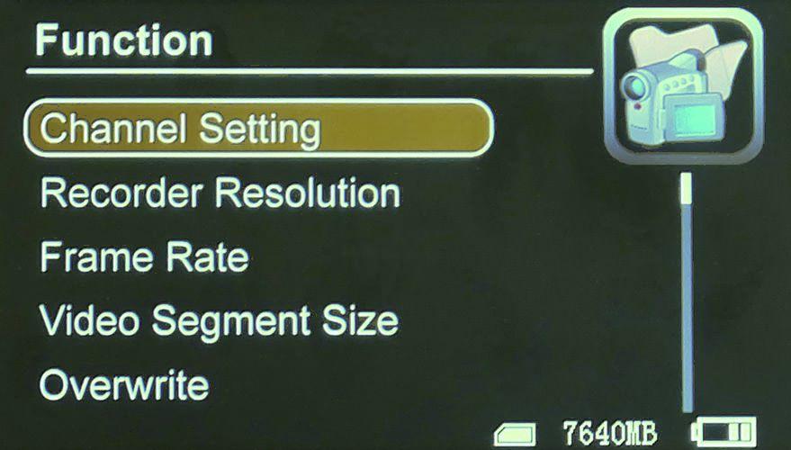 - 11 - Function Settings Power DVR on, working mode switched to, press to enter