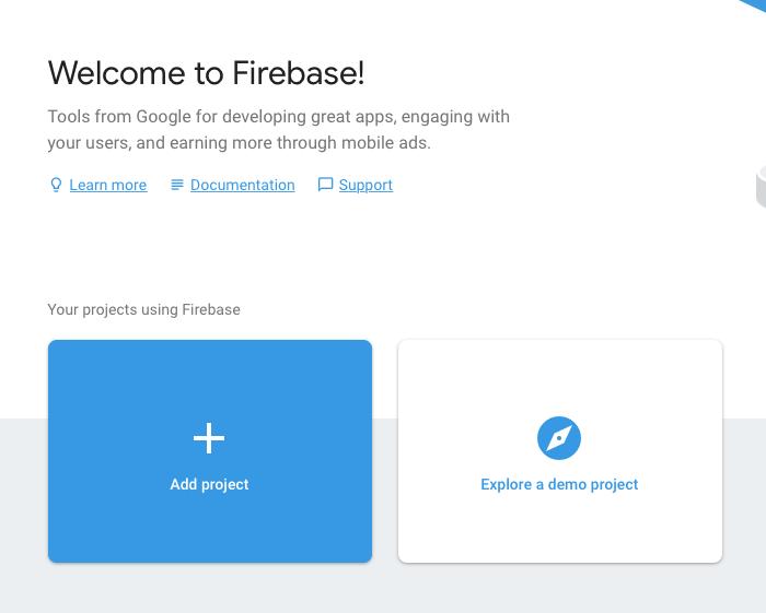Setting up Firebase Detailed instructions to create project, get