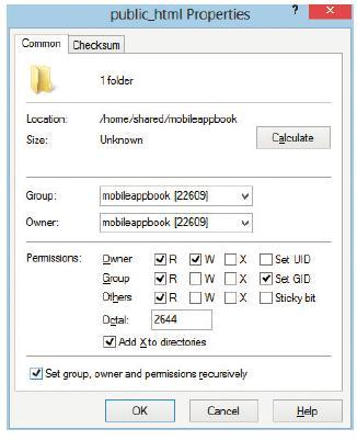 Example (cont d) Permission settings All the files under the folder