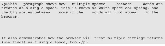 Whitespaces and Flow