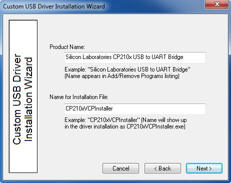 The driver installer and its corresponding setup.ini file are explained in further detail in AN335: USB Driver Installation Utility. 4.5.1.
