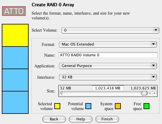 Only valid options are shown. Interleave must be a product of sector size. Create several RAID volumes 1 Verify that the Drive name matches the drive on which to create the new volumes.
