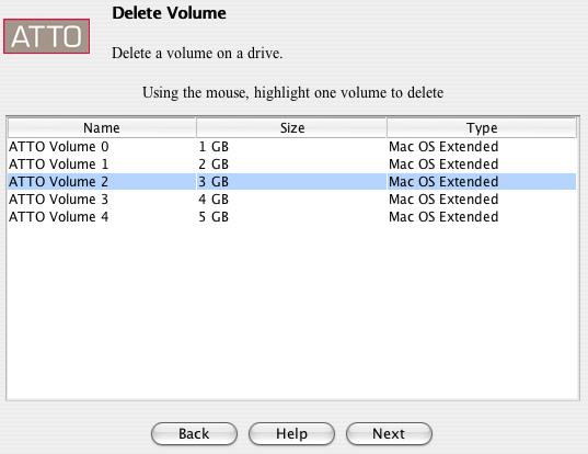 7 Deleting a Volume ExpressStripe for MacOS X allows you to delete volumes to reclaim space on your system. Deleting a volume from a drive frees up available space on your system.