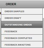 8. OUTSTANDING ORDERS Click on the menu ORDER