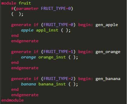 The FRUIT_TYPE parameter of 0 generates the apple entity for both PR personas. You can then change the parameter values to change the personas.