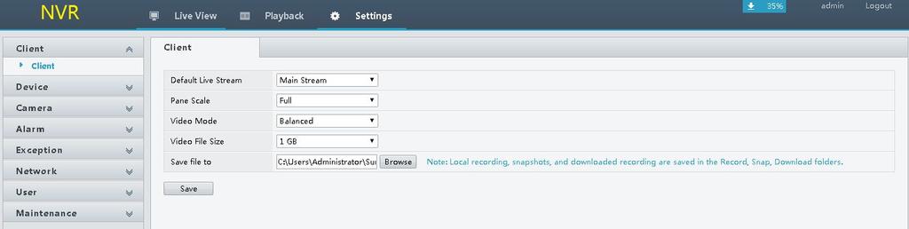5 Configuration Click Settings on the