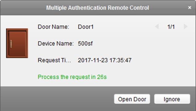 Figure 16-3 Remotely Open Door You can check Offline Authentication to enable the super password authentication when the access control device is disconnected with the client.