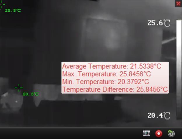 5.9.2 Show Temperature Information on Live View Image You can show or hide the real-time temperature information of the monitoring scene when viewing the live video.