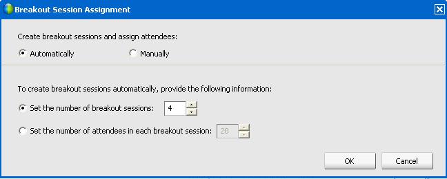 Select which attendees are to be included in each breakout session