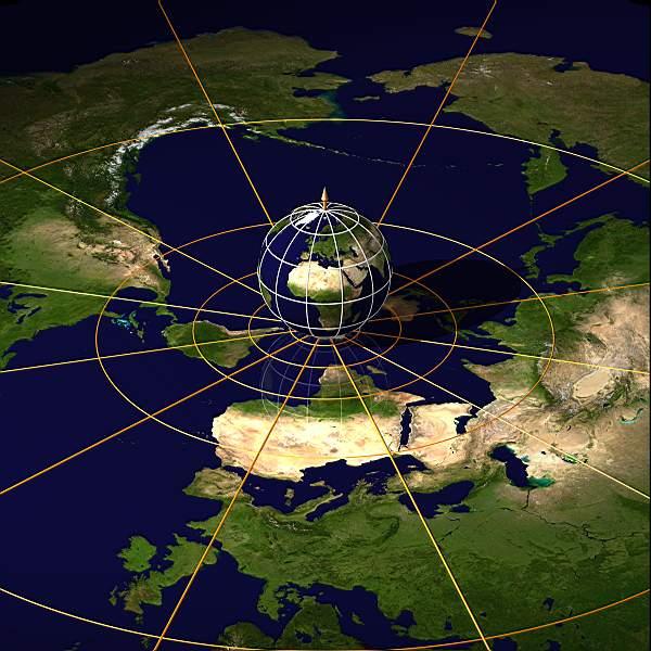 Stereographic projection How the projection works Place the map at the bottom of the