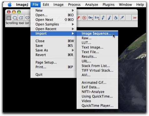 PART II: Introduction to ImageJ ImageJ can display two or more images in a single window, as a stack. The images or layers that make up a stack are called slices.