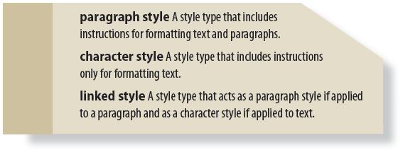 LO11.1: Working with Styles A style is a named set of formatting instructions.