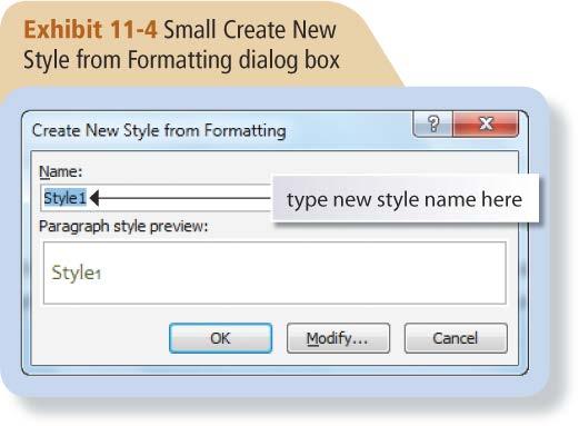 Creating a New Quick Style The easiest way to create a new Quick Style is to format text in the way that