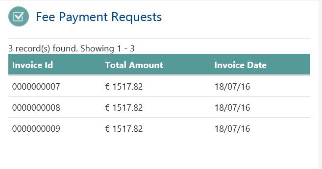 2.5. Invoices Any unpaid invoices will be listed in the fee payment