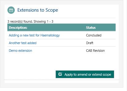 Any extension to scopes section there are a number of statues: A status of concluded means it has closed. If it is draft then the application is still in progress and has not been submitted as yet.