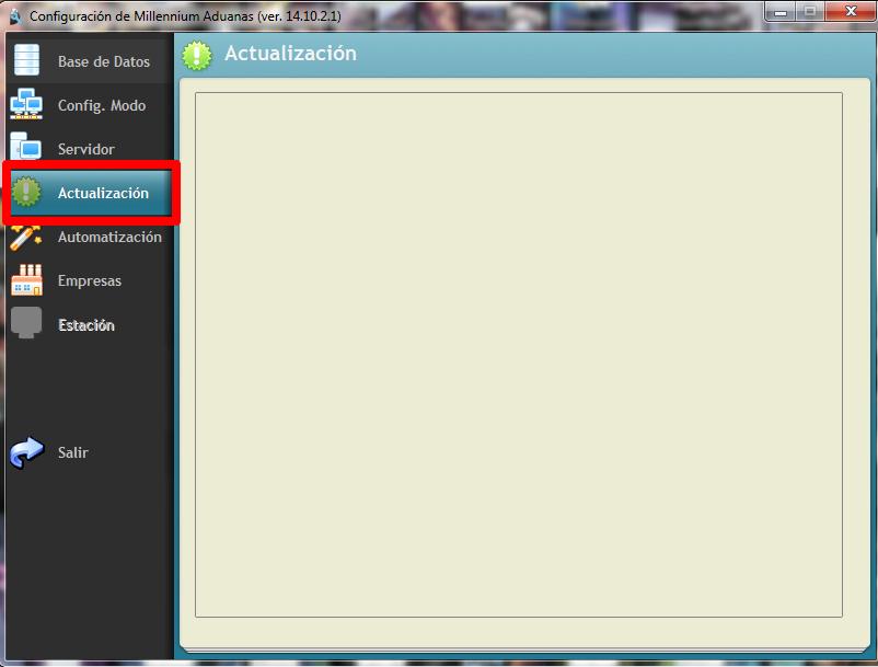 Actualization 3 Once we do a click on Actualización, it will open our Browser automatically and it will