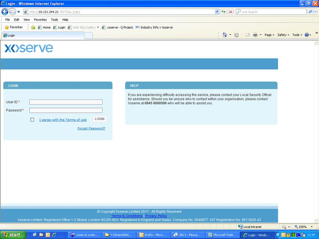 2. Log onto Contact Management 2.1 Log onto the Contact Management system The portal Login Page looks as follows.