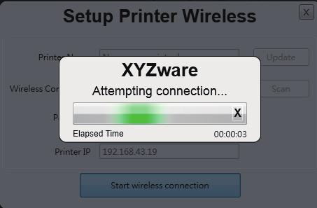 10 Update the printer connection method. 11 XYZware will use the USB connection to 1 Once the connection method has been changed from update the printer settings.