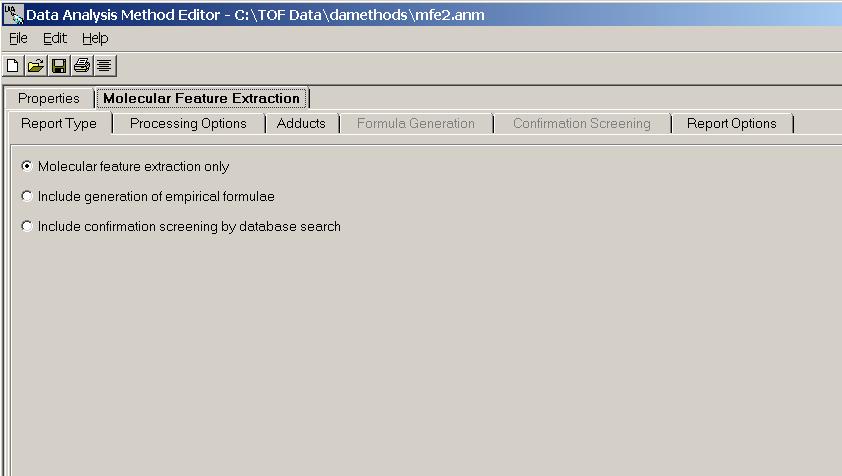 Figure 70 Select DA Operations dialog box With Molecular Feature Extraction selected, the Molecular Feature Extraction tab is then visible on the Data