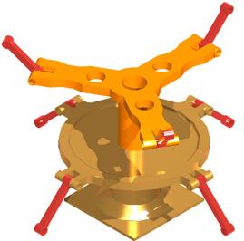 Place the model in appropriate 3point UCS positions and rotate each link by 45 upwards from the arms or 45 downwards from the base. 31. Add a suitable material to the arms.