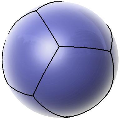 Total Angle Defect of a Convex Polyhedron Consider a closed convex polyhedron in R 3 Q: Given that angle defect is equivalent to spherical area, what might we guess about total angle defect?