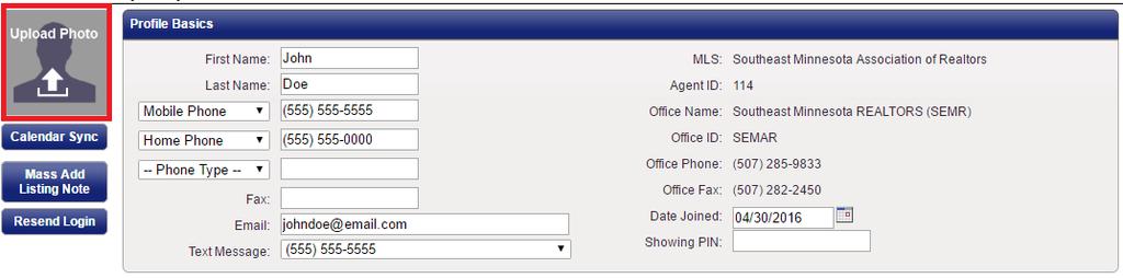 You can also add personal information if you would like to your ShowingTime profile as well, including your address, birthday, spouse, and anniversary date.