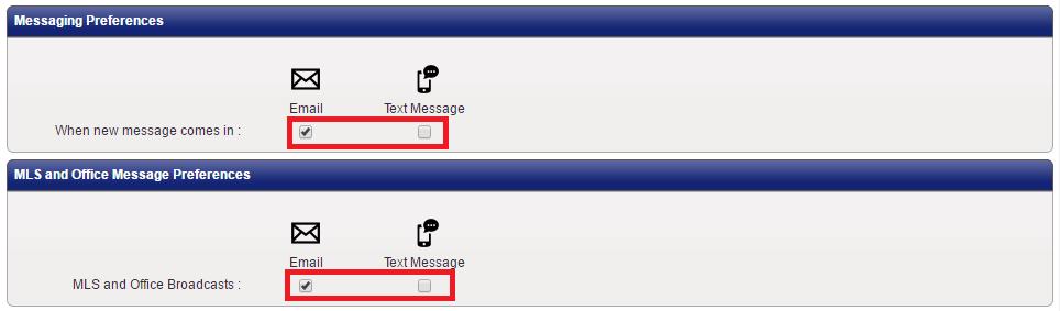 Step 7 Messaging Preferences, MLS and Office Message Preferences The Messaging preferences and MLS and