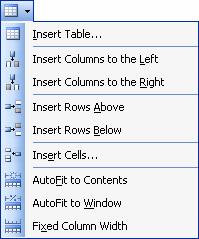 Adding Rows and Columns and Changing AutoFit Behavior You can easily add rows and columns and change the AutoFit behavior of a table within the Tables and Borders toolbar. 1. Click in your table.