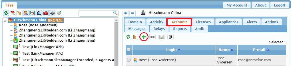 2.2.3 Create LinkManager Mobile user account The account is created identically to the LinkManager account.