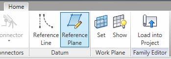 Reference Plane STEP 21: from the Ribbon under the Home tab click on:
