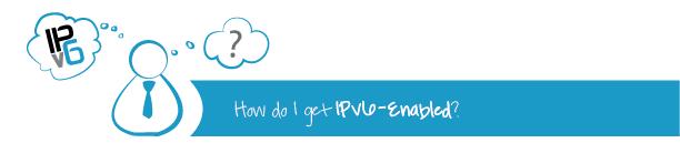 Get Involved with ARIN Take steps toward IPv6 Visit the ARIN IPv6 Info Center ParHcipate in the ARIN Policy Development
