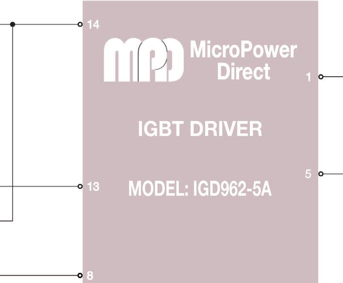Typical Connection The IG480 series is a good match for the IGD962 type IGBT driver. When combined, the IGD962 & IG480 provide the isolated gate drive required for controlling high power IGBT modules.