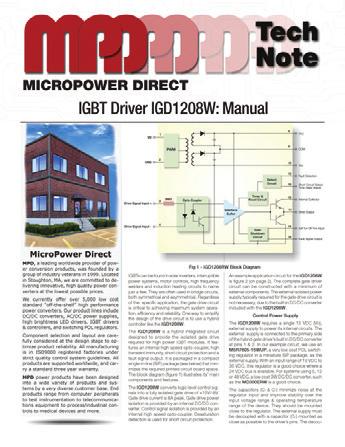 Literature: Application Note An in depth look at IGBT s, including their