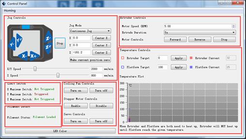 Tools Menu The Tools Menu contains the following options. Control Panel: Click Tools > Control Panel to modify the printer's settings from within MP FlashPrint.